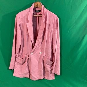 Lulu’s M pink linen blend blazer
